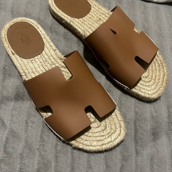 Hermes Brown Sandals main image 7